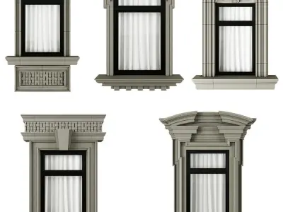 Classic frame window 3D model