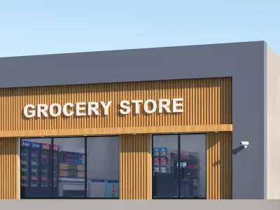 Exterior And Interior Grocery Store 