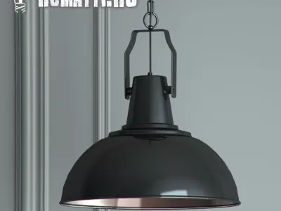 Hanging lamp Gloss Black by Romatti 3D model