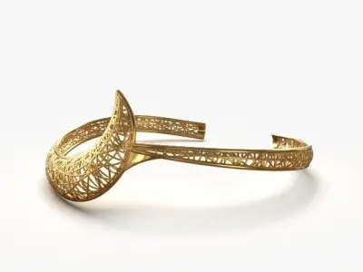 Light cuff bracelet 3D print model