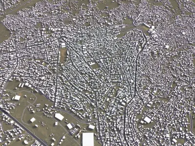 Ibb - 3D City Model Low-poly 3D model