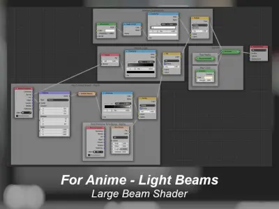 For Anime - Light Beams Free 3D model