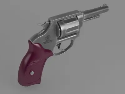 Revolver Police 8mm 3D model