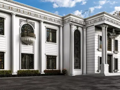 Neoclassical Building Exterior 3D model