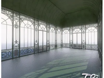 GREENHOUSE ornate gazebo 3D model