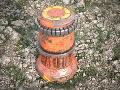 Mossy stones tile  Low-poly 3D model