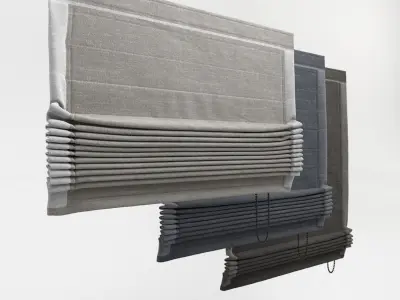 Roman shades 3D model