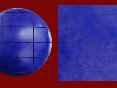 Procedural Marble Tile Material Texture