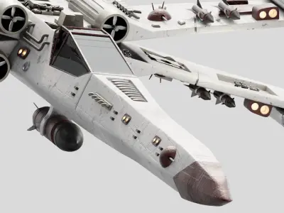 Highly Detailed Spaceship 3D Model 3D model