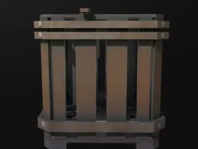 Hunters Animal Cage  Low Poly Game Asset Low-poly 3D model