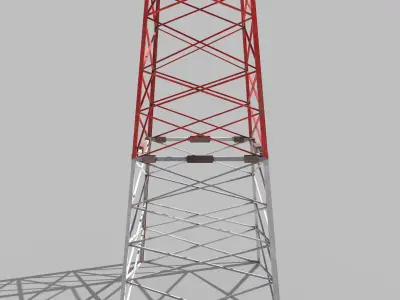 Electricity Pole 6 Low-poly 3D model