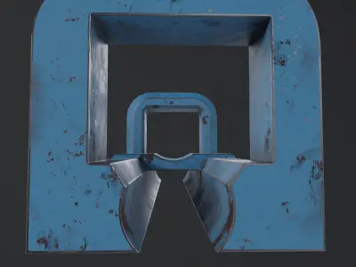 Sci-Fi Hard Surface Environment Prop Game-Ready 3D Asset Free low-poly 3D model