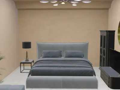 Interactive AR VR Furniture Display Showroom Low-poly 3D model