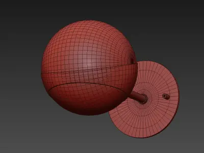 Pair of Brass and Opaline Glass Italian Sconces by Stilnovo 3D model