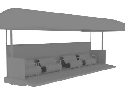 Bus-stop one Free 3D model