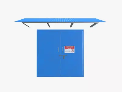 Industrial Door Low-poly 3D model