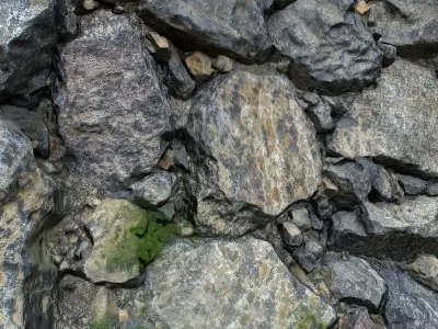 Rock cliff low poly Low-poly 3D model