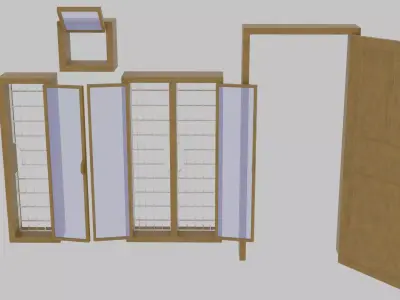 Simple Window and Door set 3D model
