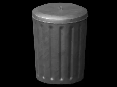 Trash Can V2 Low-poly 3D model