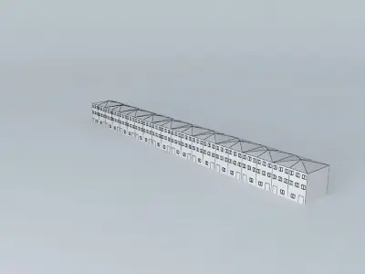 A Row of Townhouses Free 3D model