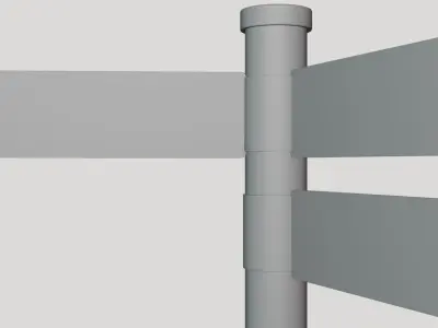 Basic Wayfinding Sign Board - Geometry Only No Textures 3D model