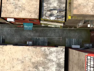 Building Old Ally houses 3D model 3D model