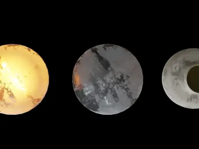 Old Light Bulb with Holder Low-poly 3D model