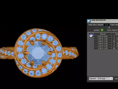 Royal Twist  ring 3D print model