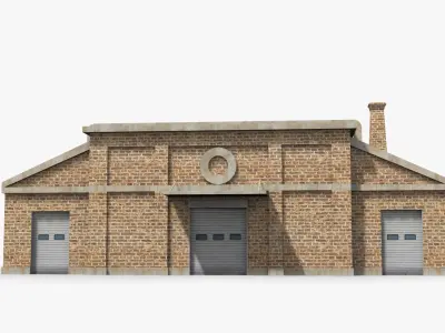 Factory xx21 Low-poly 3D model