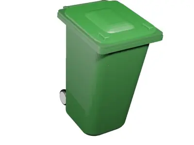 Trash bin plastic model 3d  Low-poly 3D model