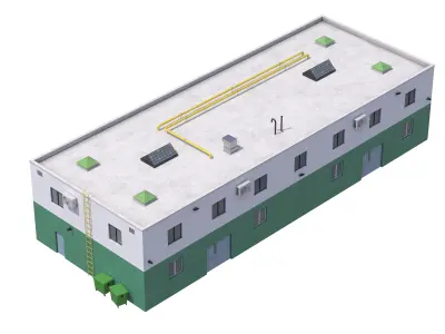 Industrial Building 3 Low-poly 3D model