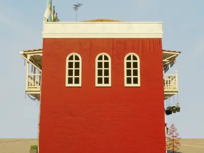 SOUTH AMERICAN BUILDING 003 Low-poly 3D model