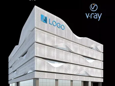 Modern Office Building 002 3D model