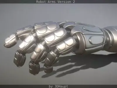Robotarms version 2 rigged 3D model