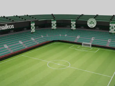 Panathinaikos Football Stadium Low-poly 3D model