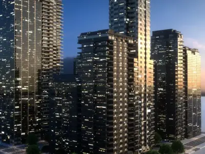 City Block Type B30 3D model