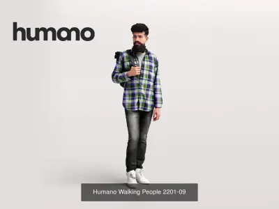 Humano 6-Pack - WALKING PEOPLE - 6x 3D models B