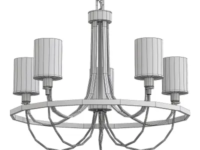 arte-lamp-ombra-a2995lm-5cc chandelier with four lights and c... 3D model