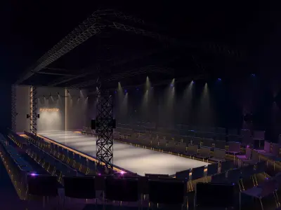 Interior Big Fashion Show Hall 3D model