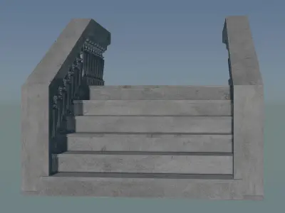 Brick Staircase 3D model