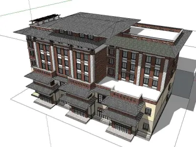 vacation spot-Resort-Fashion Leisure Hotel-0238 3D model