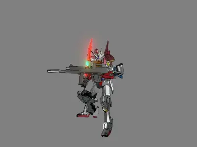Attacker Gundam 15 3D model