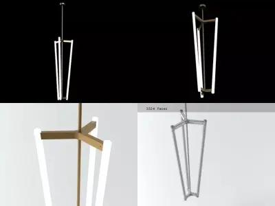 Tube Chandelier 3D model