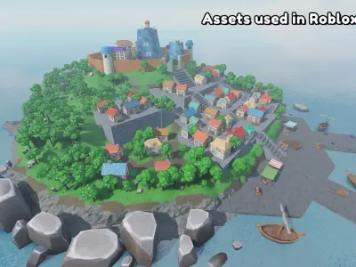 Low Poly Stylized Anime Pack Low-poly 3D model
