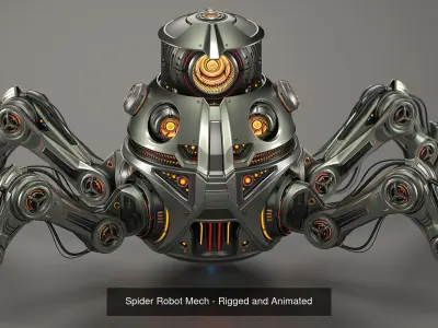 Sci-Fi Quadruped Mech pack