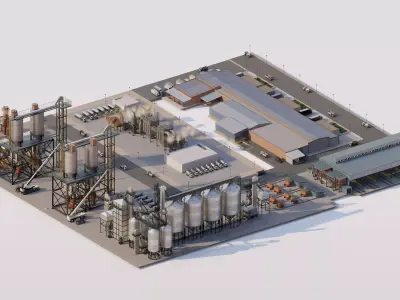Industrial Factory-Factory building 3D model