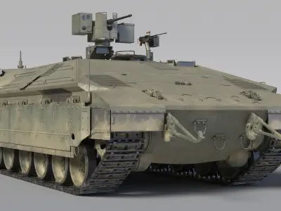  IDF Namer Armored Infantry Carrier Dirty Rigged for Maya 