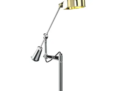 RL 67 Est Chrome Floor Standing Height Adjustable Lamp 3D model