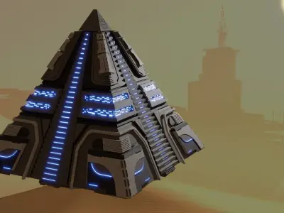 Pyramid Spaceship 3D model