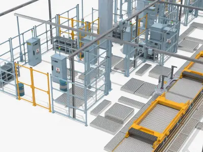  Idle Automotive Assembly Line Structure Without Robots 